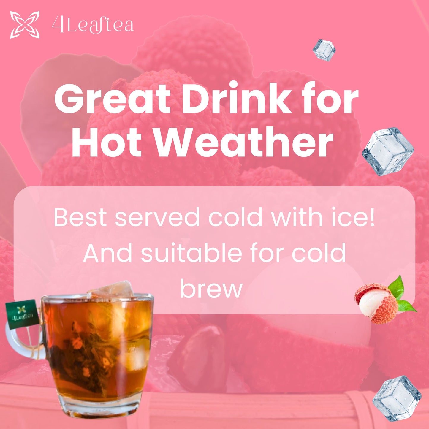 [TAWARAN PELANCARAN] 4Leaftea Golden Lychee – Premium Lychee Black Tea with Real Lychee Fruit