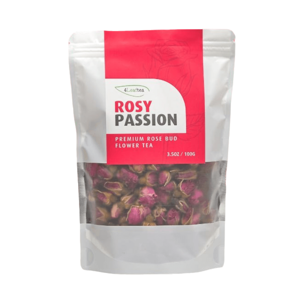 4Leaftea Rosy Passion Premium Rose Bud Flower Tea